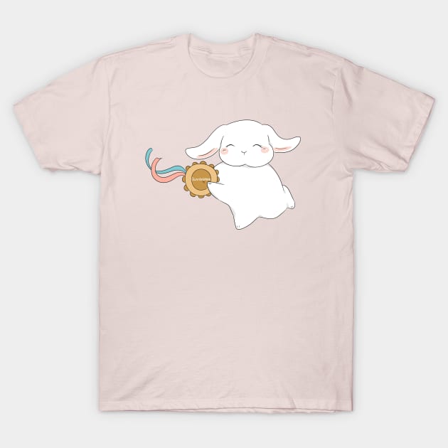 Tamborine Holland Lop White Rabbit | Bunniesmee T-Shirt by GambarGrace